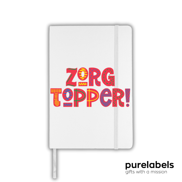 Cadeautje zorgmedewerkers | Hardcover notitieboek A5 FSC | Zorgtopper