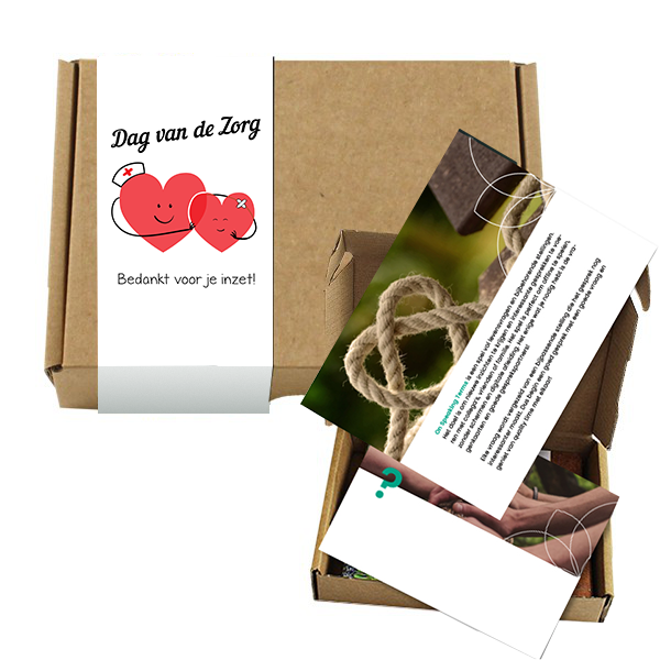 Cadeautje zorgmedewerkers | Kletskaarten voor een goed gesprek | Dag van de zorg cadeautje